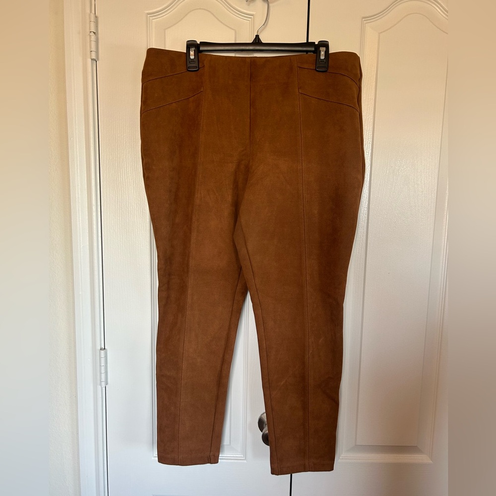 Dress Barn Pull On TUMMY CONTROL FAUX SUEDE